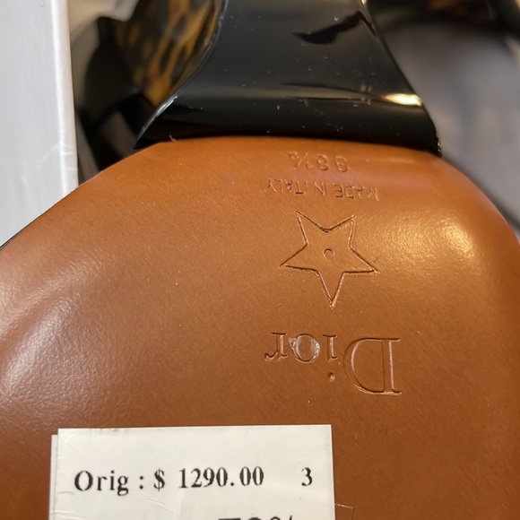 Authentic NWT Christian Dior Leather Tortoise Sandals - Picture 6 of 10